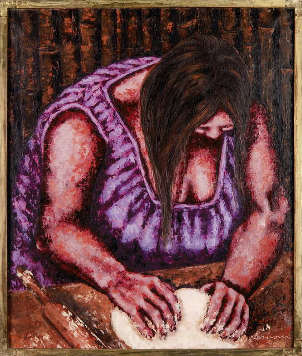 Tortillas mejicanas, pintura de Vicente de Espona